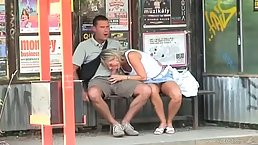 Czech babe seduced a guy from a bus station and soon she was getting fucked