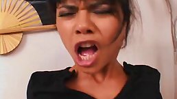 Dark haired woman got fucked on the couch by a black stud she likes a lot