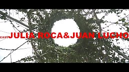 Horny couple is about to have sex in the forest, while no one is watching them