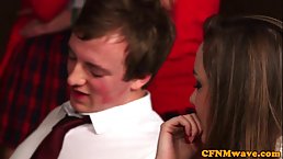 Brisitsh schoolgirls are watching their friend sucking dick and trying to remember most of it