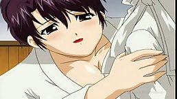 Cartoon chick with big milk jugs is moaning from pleasure while her lover is licking her pussy