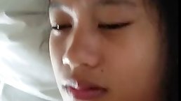 Brunette Filipina is getting banged in her bedroom and enjoying every single second of it