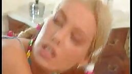 Pigtailed blonde babe is about to start moaning from pleasure while getting fucked very hard