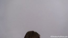 Cute teen is taking a shower while her partner is making a video of her