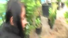 Horny brunette got fucked in the ass in a local forest, in the middle of the day