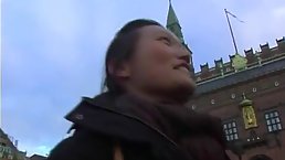 Red haired chick got fucked from the back while her best friend was masturbating like crazy