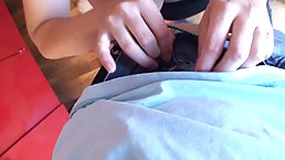 Big tited wife is sucking her husband’s huge fat cock, in the kitchen, early in the morning