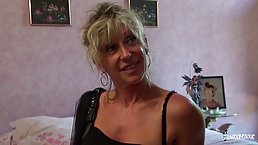 French mature with blonde hair likes to have casual sex adventures with much younger guys