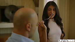 Dark haired Latina, Veronica Rodriguez got fucked on the floor and enjoyed every second of it