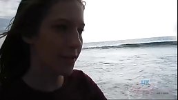 Lovely teen, Molly Manson is giving nice footjobs to her boyfriend, every once in a while