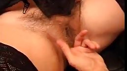 Super horny granny with curly hair is sucking her young client's dick like a pro whore