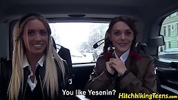 Two horny schoolgirls are preparing for their exams but not in the same way like their friends
