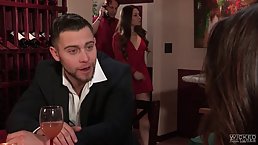Sexy girl, Abella Danger went to a local bar to find a guy who would fuck her