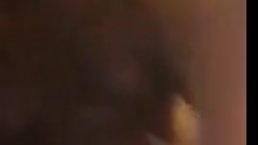 Black guy is stuffing his girlfriend's pussy while trying to make a video of it