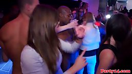 European babes are partying in a local night club and often having casual sex with various guys