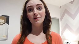 Adorable teen with hairy pussy is fucking a guy she is secretly in love with