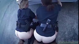 Randy police ladies are having a threesome with a handsome, black guy they have just met