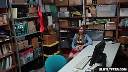 Naughty babe, Blair Williams had to suck dick because she was caught shoplifting the other day