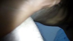 Passionate amateur babe is sucking dick in front of the camera while her partner is moaning