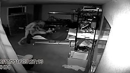 Horny couple is secretly having sex not knowing about the hidden camera in the room