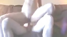 Insatiable girl is sucking her guy’s hard penis, while he is recording a nice video