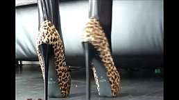 Sexy ladies in shoes with high heels are posing for the camera to earn some easy cash