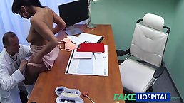 Bad doctor is fucking his ex girlfriend, while a horny voyeur is making a hot video
