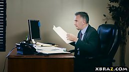 Blonde milf is often sucking dicks in her office, instead of properly doing her job