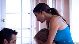 Blair Williams and her friend are having casual sex after a yoga class, in the gym