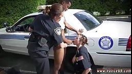 Two police ladies are using an opportunity to have sex with a guy they just met