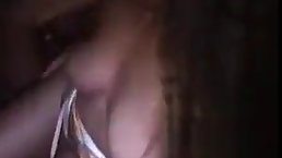 German woman is sucking her partner's dick late at night and expecting a good fuck
