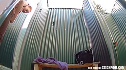Naive babe is changing in front of a hidden camera, not even thinking about it