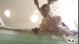 Nasty bitch, Stella Cox likes to suck her trainer’s big, black cock, while next to the pool