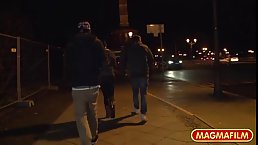 German girl is sucking her colleague’s hard cock, on the back seat of his car