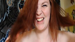Redhead teen, in high heels wants to get a massive dick deep in her open ass