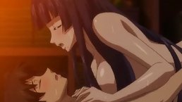 Dark haired chick decided to show her skills to her horny colleague, from the college