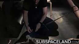 Slim brunette likes BDSM games a lot and enjoys everything her partner is doing to her
