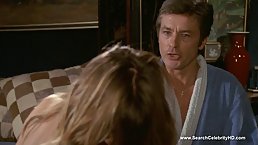 Incredible blonde, Anne Parillaud is making love with her lucky colleague, in a hotel room