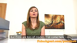Sweet babe is having a job interview that includes a bit of sex in the office
