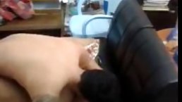 Amateur Asian girl got fucked hard from the back, by her colleague, in the office