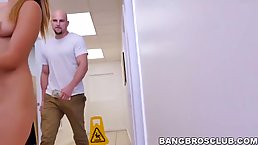 Great looking lady, Sophia Leone likes to be naked while cleaning hotel rooms, just for fun