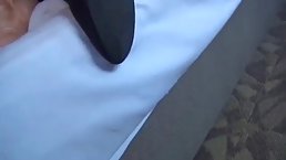 Amateur milf is sitting on her massive anal dildo, while in front of the camera