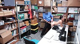 Asian girl is a naughty slut who likes fucking a total stranger, in the office