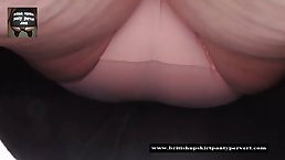 Dirty granny is showing her huge butt and hairy pussy, in front of the camera