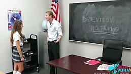 Dirty minded teen, Cassidy Klein got fucked hard, by her professor, in front of the black board