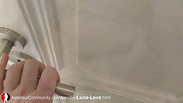 Cock loving blonde is always in the mood to suck a rock hard dick, even for free