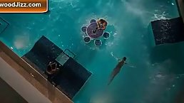 Horny bitch, Jessica Alba is having a nice sex scene with her colleague, on the boat