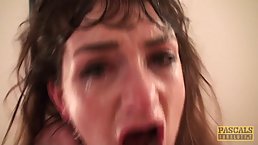 Kinky brunette is being the submissive one in sex, because it excites her a lot