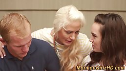 Fresh brunette is into threesomes and likes to do it as often as possible