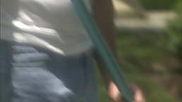 Sensual babes are sucking and fucking next to the swimming pool, in the middle of the day